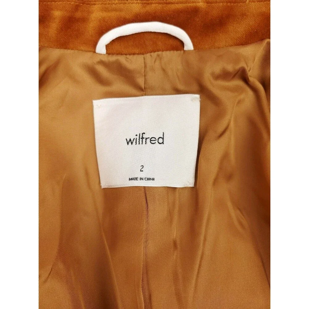 Wilfred Mona Velvet Blazer Single-button, Velvet Blazer Size 2 - Picture 5 of 9